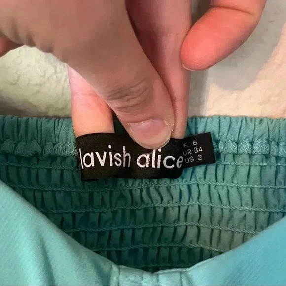 Lavish Alice Underwired Fringe Midi Dress in Aqua Women’s Size 2 NWOT - Picture 6 of 16